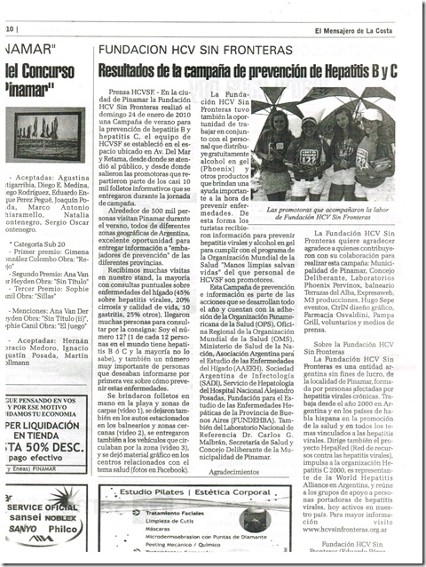 pinamar diario mensajero de la costa enero 2010 salud