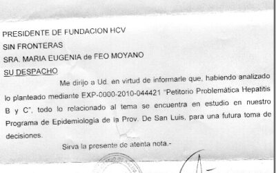 Respuesta sobre hepatitis virales, Ministro de Salud de San Lu&iacute;s