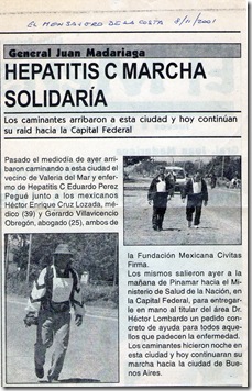 de pinamar a la capital contra la hepatitis c