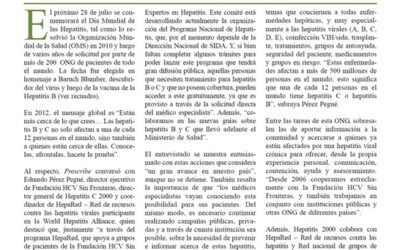 Hepatitis, informar y educar sin pausa, reportaje al director de Hepatitis 2000