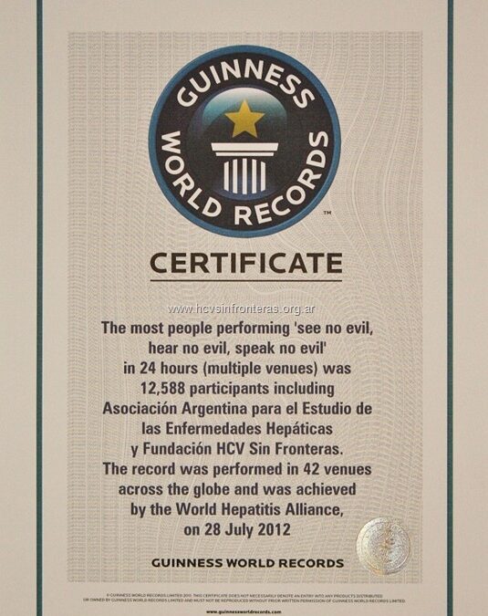 Argentina es parte del Record Guinness por lucha contra las hepatitis B y C