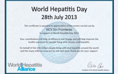 Reconocimiento de World Hepatitis Alliance a la tarea de la Fundación HCV Sin Fronteras