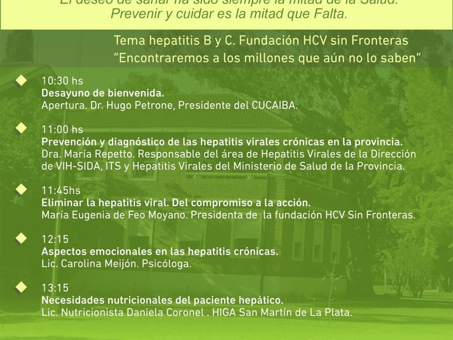 Charla sobre Hepatitis virales en el Hogar de Tránsito de CUCAIBA