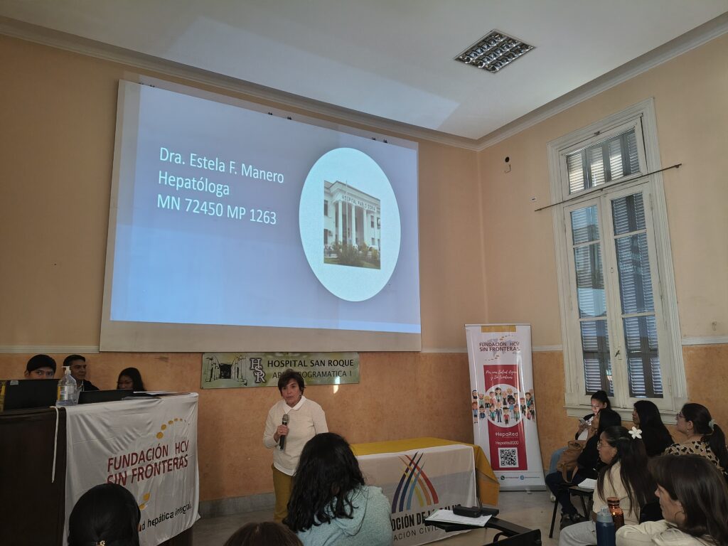 Dra Estela Manero Hospital San Roque Simposio hepatitis 2026